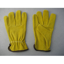 Yellow Pig Split Leather Driver Work Glove-9610